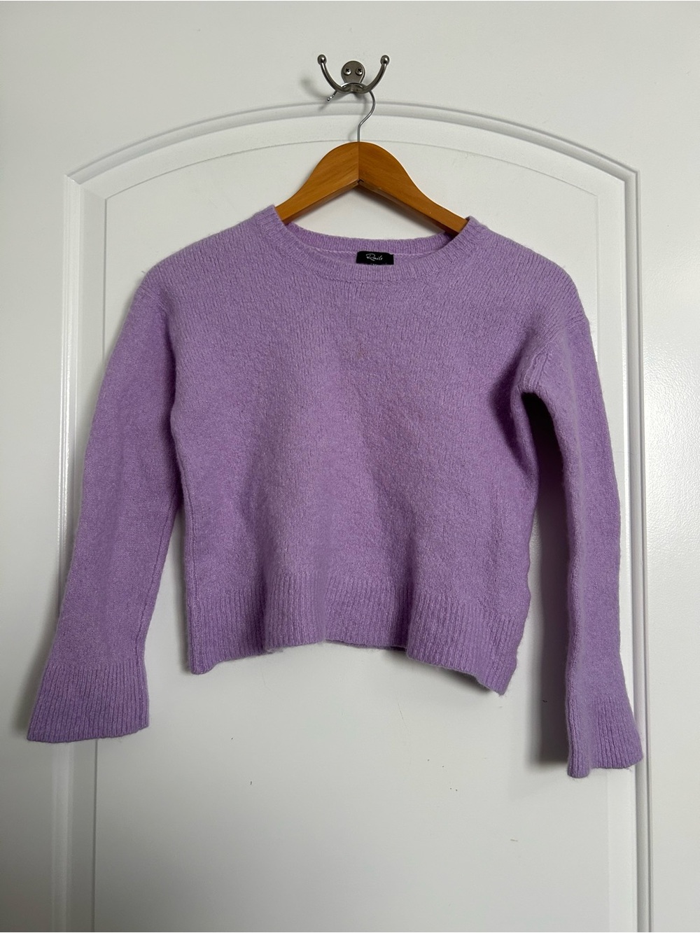 Rails Juno Lavender Cashmere Wool Silk Crewneck Sweater Size XS Fall Chic Preppy